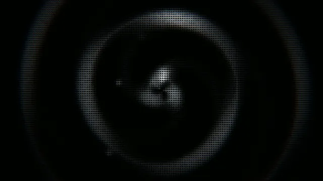 4K abstract tech loop with blue metallic patterns and rotating geometry