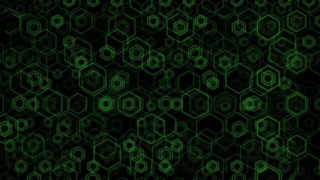 4K animated green hexagon tech motion background loop