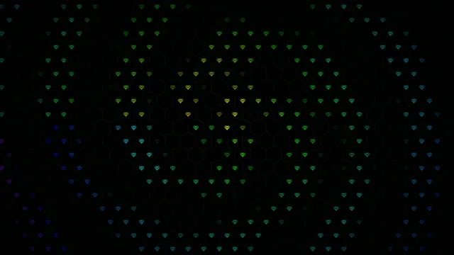 4K animated heart particles motion background for broadcast and video editing