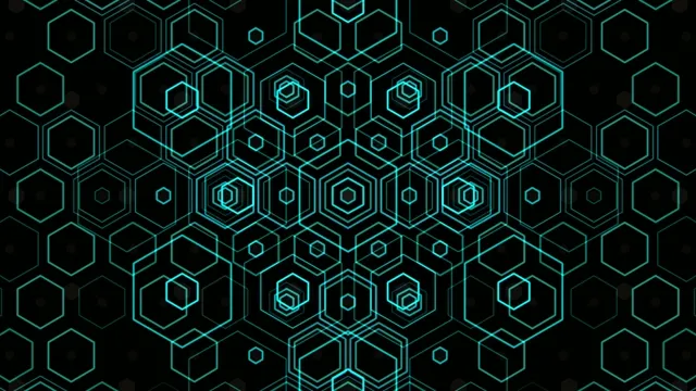 4K animated hexagon network motion background for broadcast and presentations