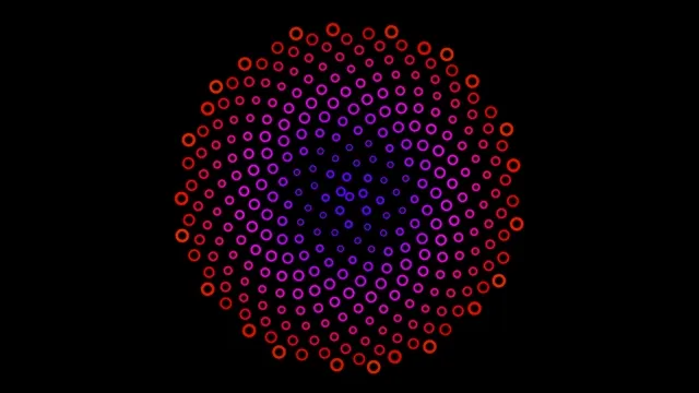 4K animated neon circle gradient loop motion background