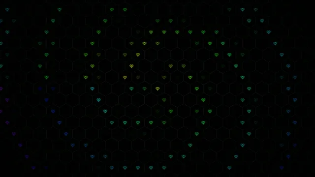 4K Animated Neon Hearts Network Loop - Digital Love Background