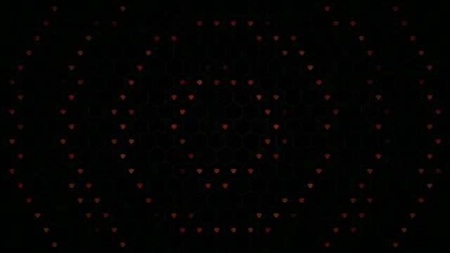 4K animated red hearts looping motion background for broadcast