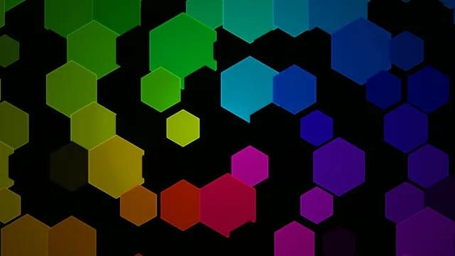 4K colorful hexagon motion background with dynamic geometry and vibrant colors