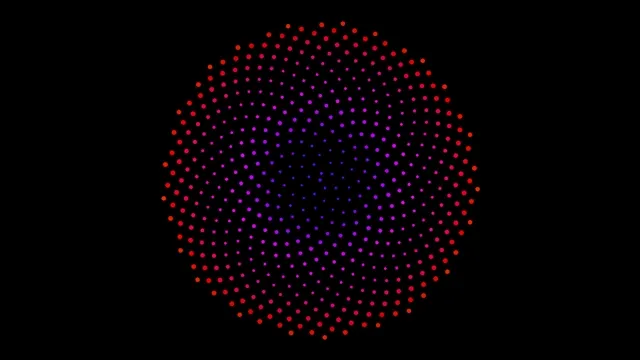 4K Colorful Particle Sphere Animation