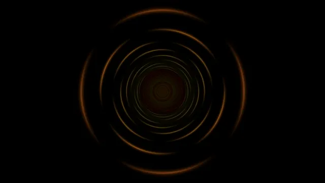 4K concentric spiral tunnel motion background with glowing rings