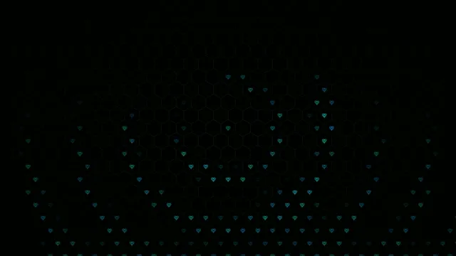 4K cyan hearts floating motion background for video production