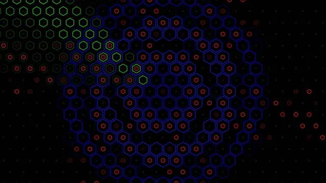 4K Digital Hexagon Network Animation