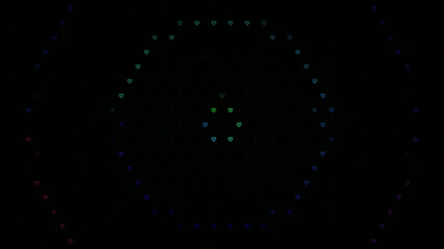 4K Floating Neon Hearts Loop - Ultra HD Widescreen Background