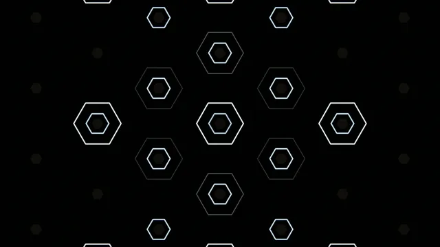 4K geometric hexagon motion background for broadcast and video editing
