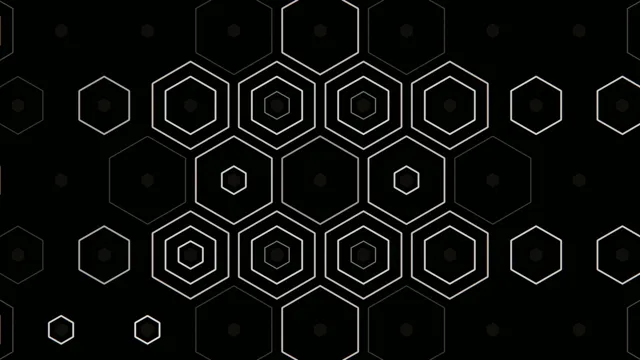 4K geometric hexagon motion background with nested patterns