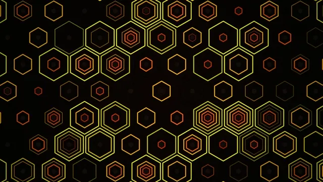 4K geometric hexagon pattern motion background for broadcast