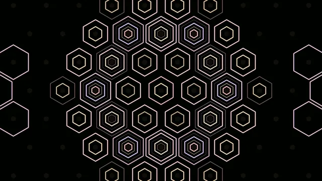 4K geometric hexagon pattern motion background for broadcast