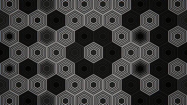 4K geometric hexagon pattern motion background loop