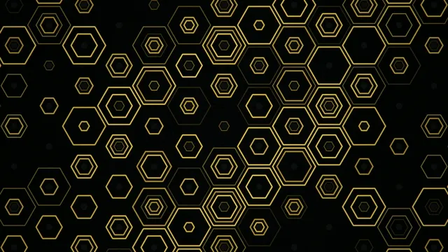 4K Gold Hexagon Pattern Motion Background Loop for Broadcast