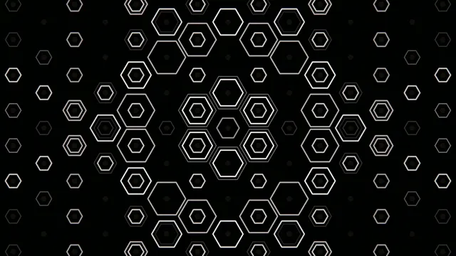 4K hexagon geometric motion background for broadcast and video production