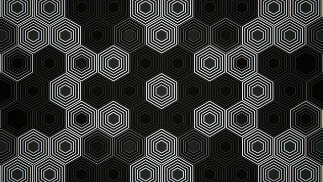 4K hypnotic hexagon pattern motion background for broadcast and video editing