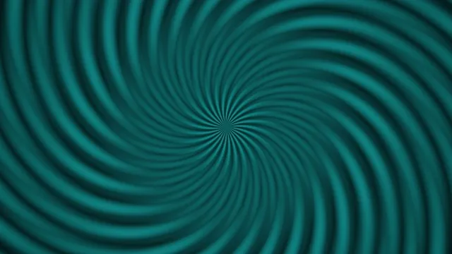 4K hypnotic spiral motion background with teal dynamic waves