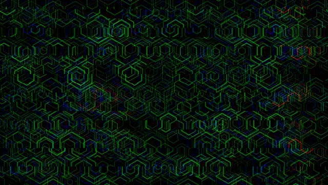 4K Isometric Hexagon Grid Digital Tech Background