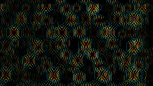 4K neon hexagon motion background for broadcast and streaming