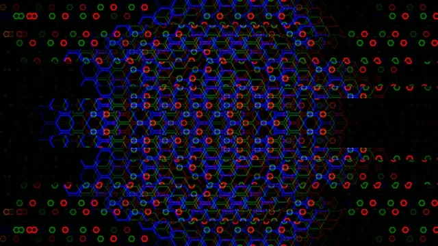 4K Neon Molecular Structure Animation Loop