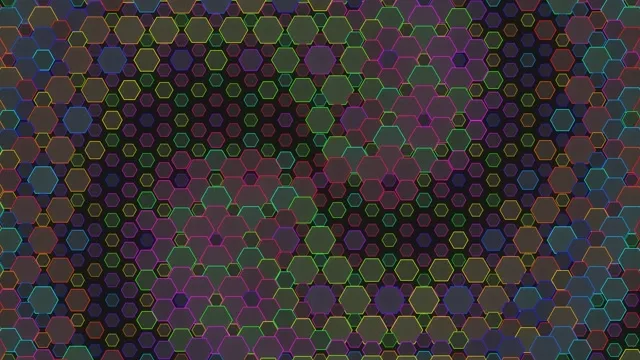 4K UHD 60FPS Hexagon Kaleidoscope Screensaver Windows 10 VJ Loop