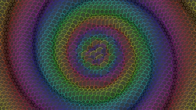 4K UHD 60fps Neon Hexagon Kaleidoscope Screensaver Windows 11