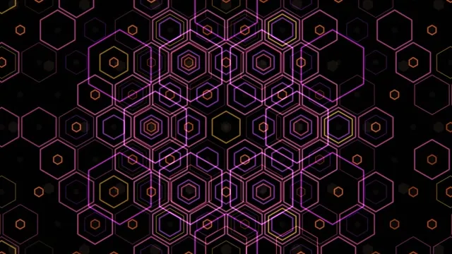 10 hours 4K UHD 60fps Neon Hexagon Kaleidoscope Screensaver Windows 11