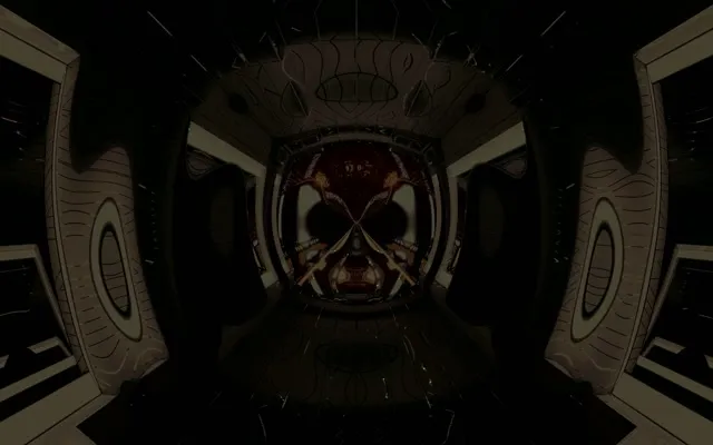 16:10 Macbook Neon Tunnel VJ Loop 60fps Screensaver Pulsating Red Geometric Vortex