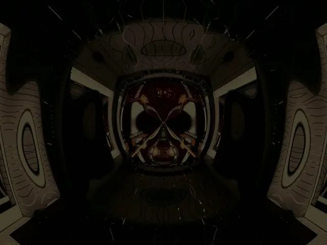 4K Neon Tunnel VJ Loop 60fps Screensaver Pulsating Red Grid Motion Background