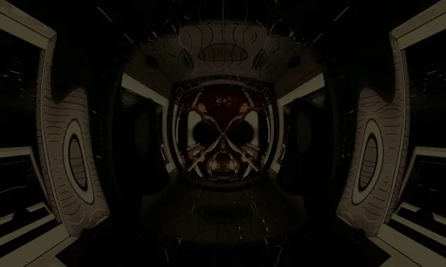 Neon Tunnel VJ Loop 5:3 Wide 60fps Screensaver Pulsating Red Geometric Vortex