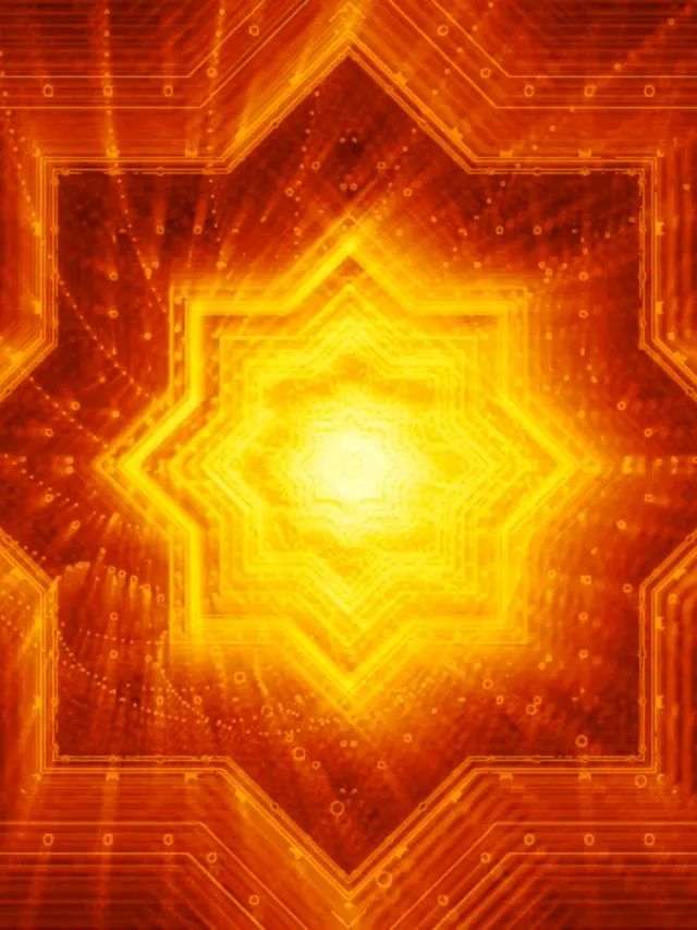 3:4 iPad Portrait orange geometric neon tunnel 60fps screensaver vj