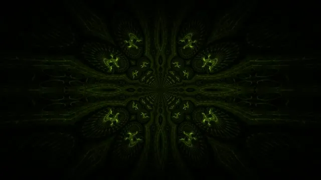 4K UHD 60fps Neon Tunnel Screensaver PC - Green Kaleidoscope VJ Loop