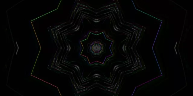 Neon Tunnel Kaleidoscope Vortex 2:1 Univisium 60fps Screensaver
