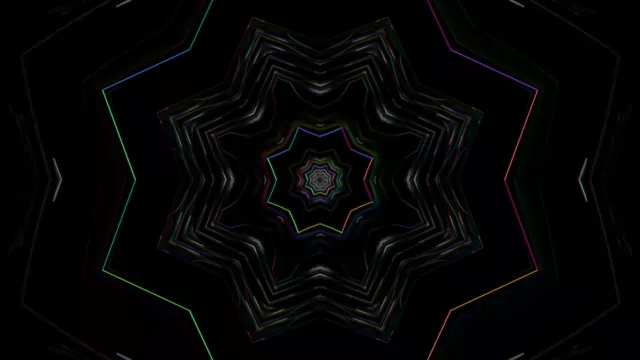 4K UHD 60FPS Neon Tunnel Screensaver VJ Loop Colorful Star