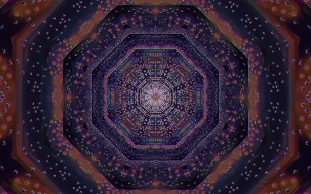 Neon Tunnel Vj Loop 16:10 Macbook 60fps Pulsating Hexagon Screensaver