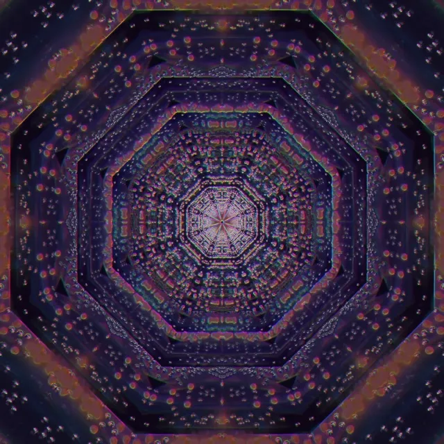 VJ Loop Neon Tunnel Kaleidoscope 1:1 Square 60fps Screensaver