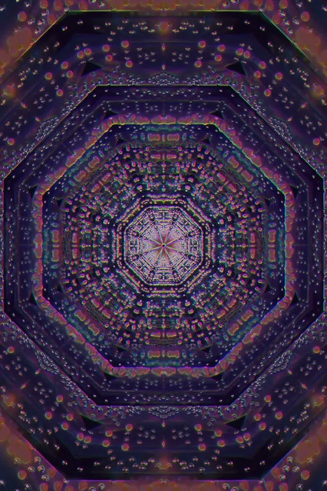 Neon Tunnel VJ Loop 9:16 60fps Screensaver Spiraling Kaleidoscope