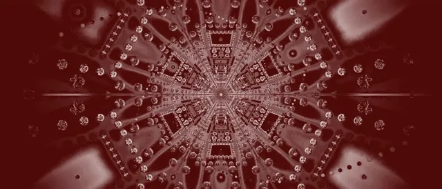 Crimson Fractal Kaleidoscope Neon Tunnel VJ Loop 21:9 Ultrawide 60fps Screensaver