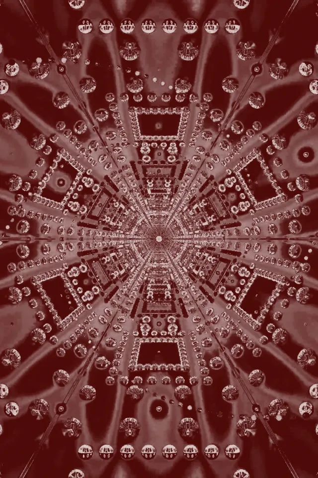 Crystalline Mandala Neon Tunnel 2:3 Portrait 60fps Screensaver