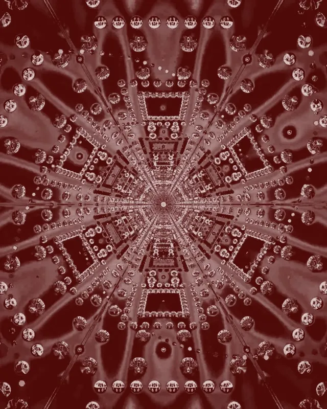 Crimson Neon Tunnel Kaleidoscope 4:5 Instagram 60fps Screensaver