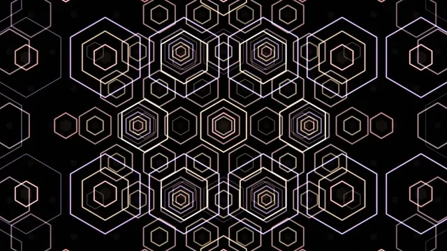 10 hours 4K UHD 60fps Screensaver | Neon Hexagon Kaleidoscope VJ Loop