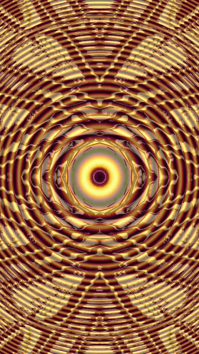 9:16 Reels neon tunnel 60fps screensaver vj animation red gold mandala