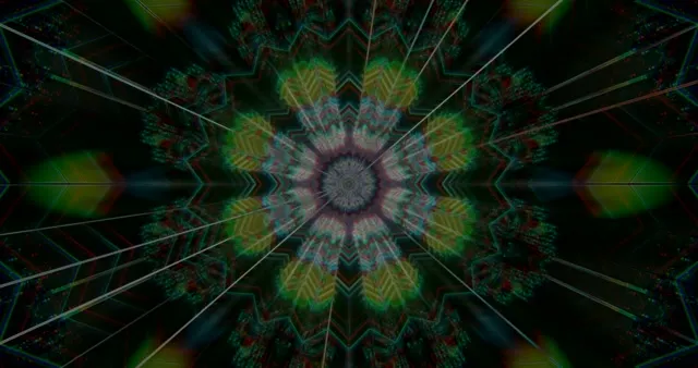 4k uhd 60fps screensaver neon tunnel kaleidoscope vj loop