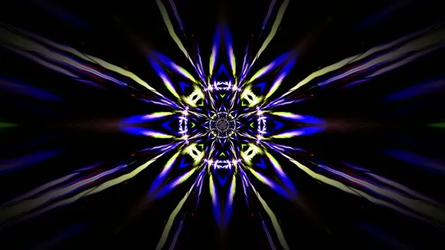 Radiant Neon Cross VJ Loop | Kaleidoscope 4K 60fps Screensaver