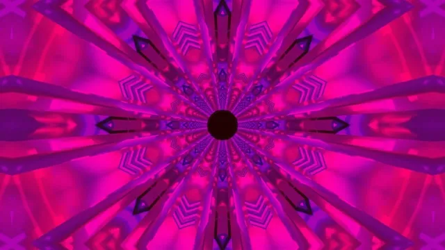 4K UHD 60fps screensaver neon tunnel live wallpaper magenta vortex