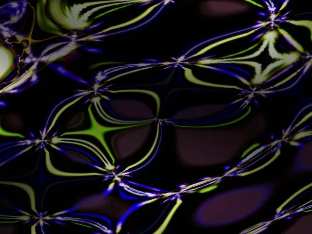 4:3 Classic 60fps neon tunnel screensaver vj loop green blue kaleidoscope shapes