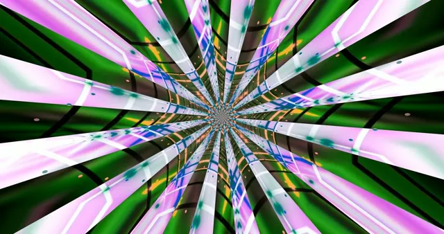 4k uhd 60fps screensaver neon tunnel vj loop colorful kaleidoscope