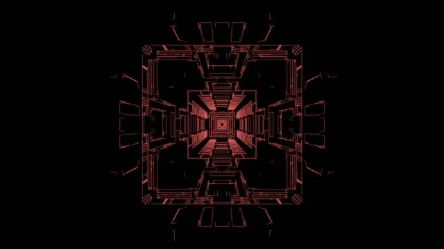 4k uhd 60fps screensaver neon tunnel vj loop red mandala