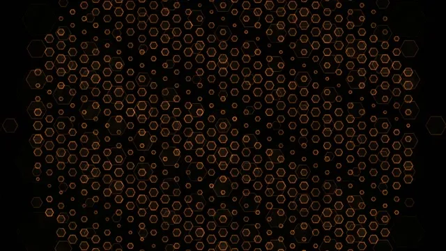 4K UHD 60fps Screensaver PC Orange Hexagons VJ Loop